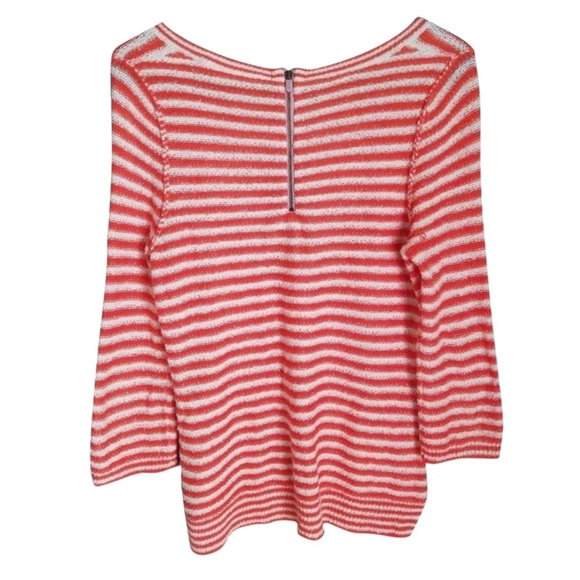 Anthropologie Top Small 2 4 Orange Nautical Anchors Away Soft COMFY BarbieCore - Picture 3 of 12